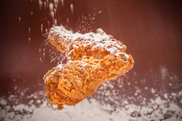 Cooking Kitchen Flour Fried Chicken — Stock Photo, Image