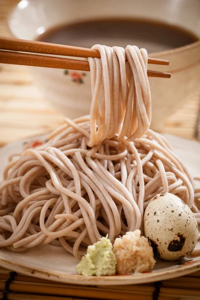 Soba Froid Nourriture Japonaise — Photo