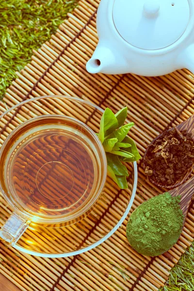 Zöld Tea Nyáron — Stock Fotó