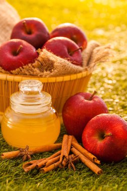 Elma sirkesi, sağlıklı içecek.