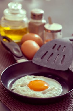 Tavada kızarmış yumurta.