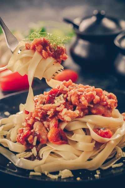 Pasta Penne Con Salsa Pomodoro — Foto Stock