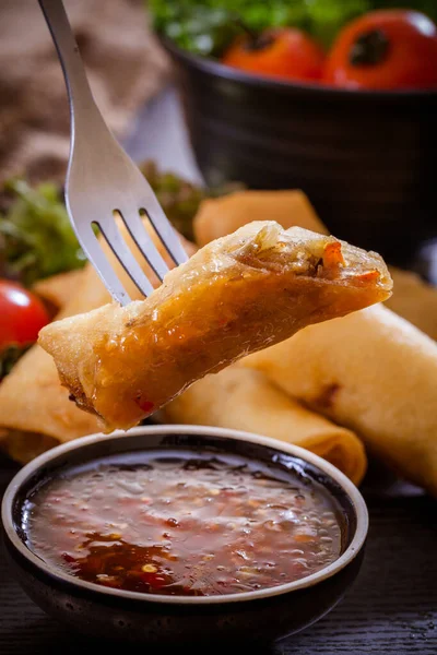 Fried Chinese Spring Rolls — Stock Photo, Image