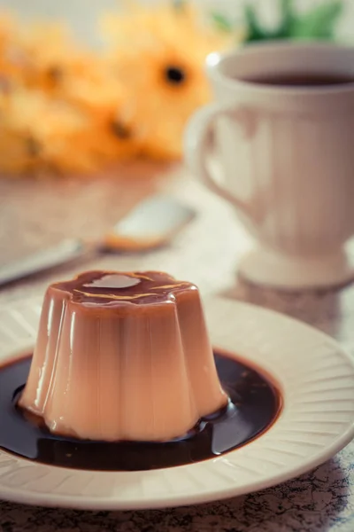 Creme Caramelo Sobremesa — Fotografia de Stock
