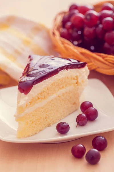 Sweet Blueberry Cake Grapes — Stock Photo, Image