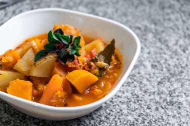 Delicious and healthy vegetable stew ready to eat