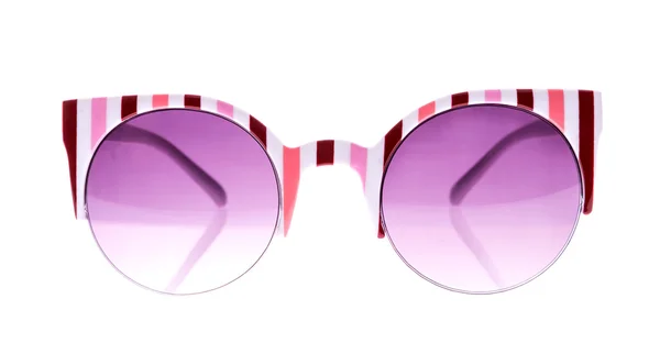 Солнечные очки с розовой и белой полосой — стоковое фото