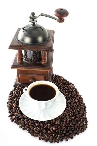 The stylized semi-antique coffee grinder — Stock Photo, Image