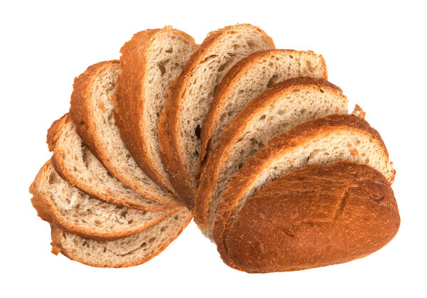 The bread sliced