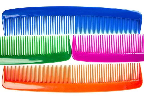 Escovas de cabelo brilhantes e coloridas Fotografias De Stock Royalty-Free