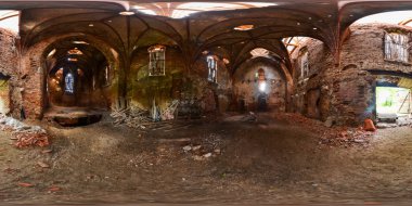 Spherical panorama of Lutheran church of Saint Katerina in the s clipart