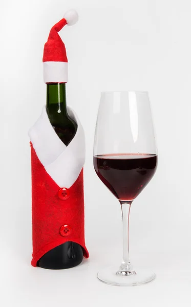 Noel Baba'nın takım elbiseli şarap şişesi