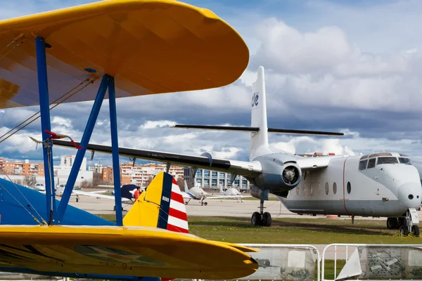 From the wings of the biplane — Stock Photo, Image