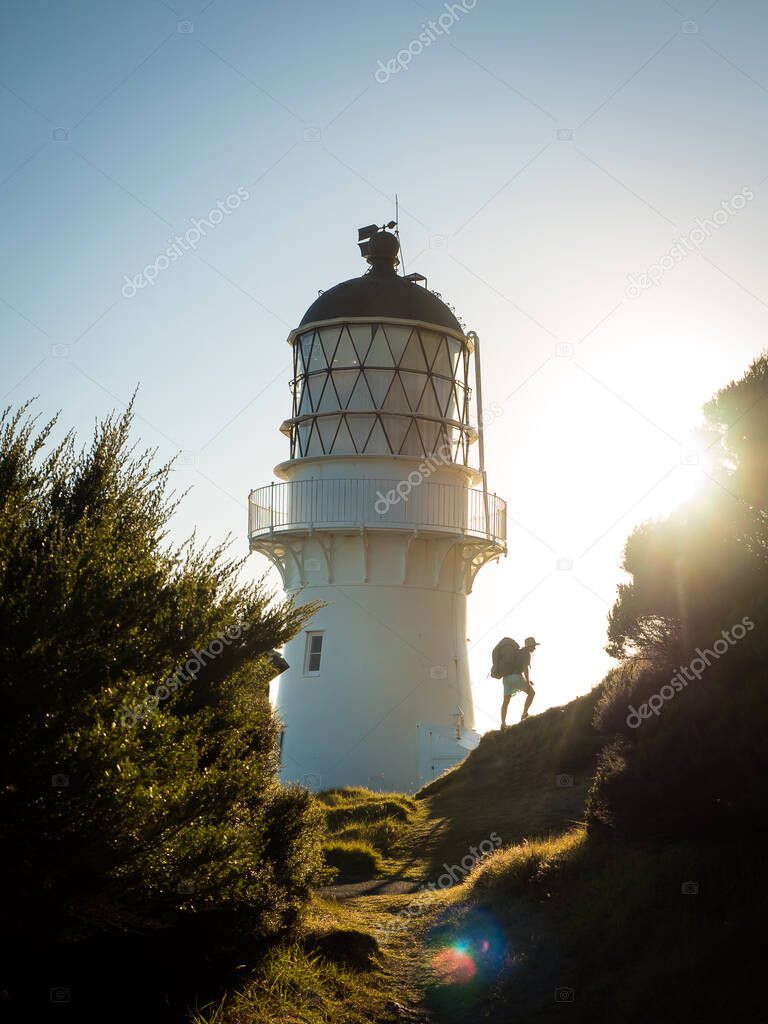 Cape Brett Lighthouse and Cape Brett Hut in Rawhiti New Zealand