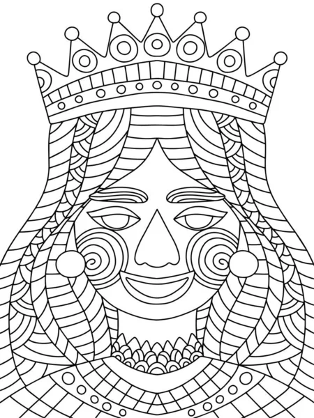 Mardi Gras Festival Stock Vector Illustration 재미있는 페이지 장식적 Zentangle — 스톡 벡터