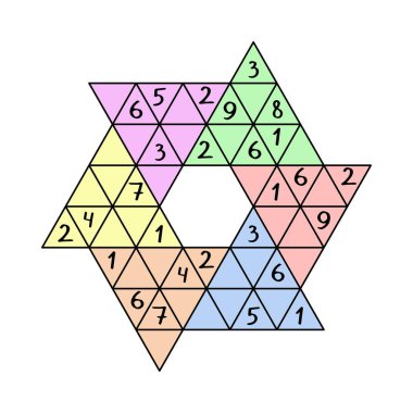 Okul çocukları için yıldız sudoku oyunu