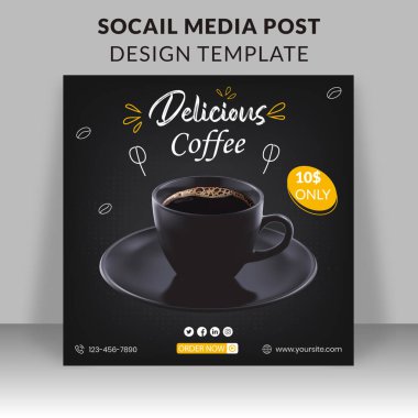 Gıda sosyal medya posta şablonu, Süper Lezzetli Burger Flyer Tasarımı, Restoran, afiş veya poster için Fast Food şablonu, abur cubur.