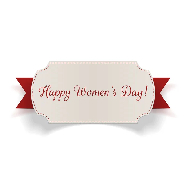 Womens Day pozdrowienie realistyczny transparent wektor — Wektor stockowy