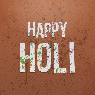 Renk lekeleri ile mutlu Holi gerçekçi Banner