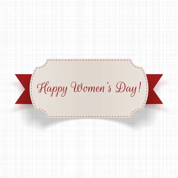 Międzynarodowy Dzień kobiet kartkę z życzeniami z taśmy — Wektor stockowy