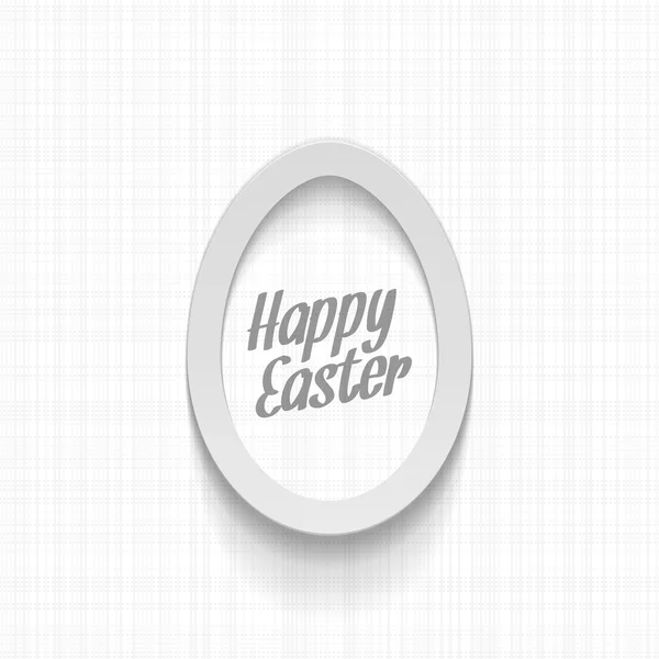 Papel realista de Páscoa feliz Banner de saudação de ovos — Vetor de Stock