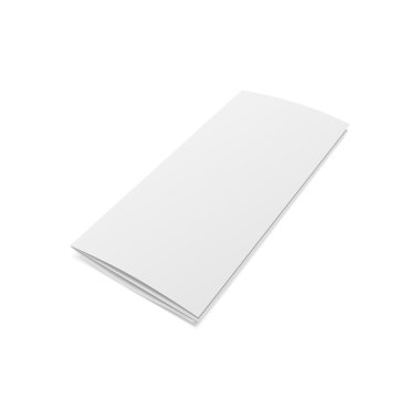 Boş katlanmış gerçekçi broşür şablonu