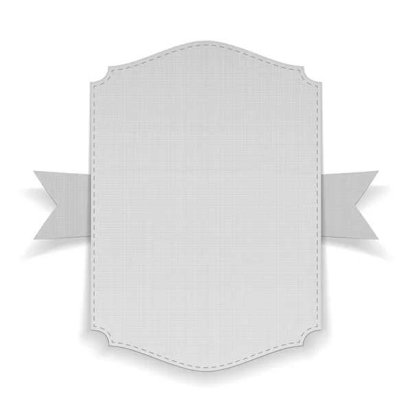 Realistische witte Banner op lint — Stockvector