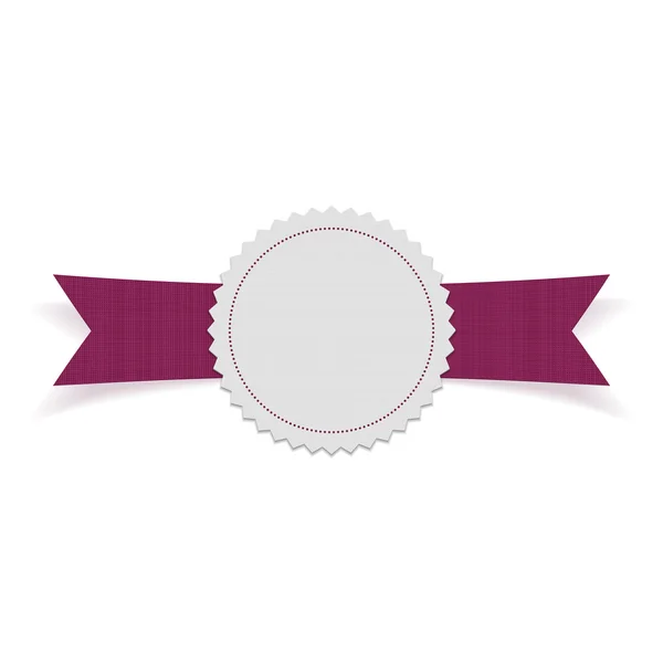 Venta de etiqueta en blanco en cinta púrpura — Vector de stock
