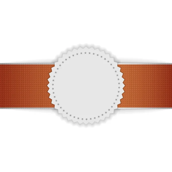 Festlig Badge med orange band — Stock vektor