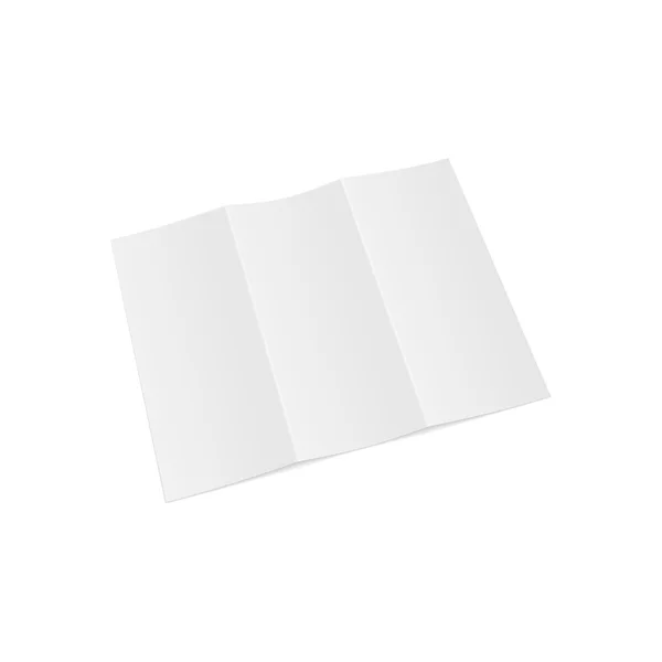 Dreifach geöffnete Papierbriefvorlage — Stockvektor