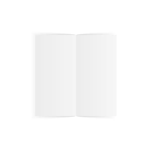 Feuille de papier pliable ouverte réaliste — Image vectorielle