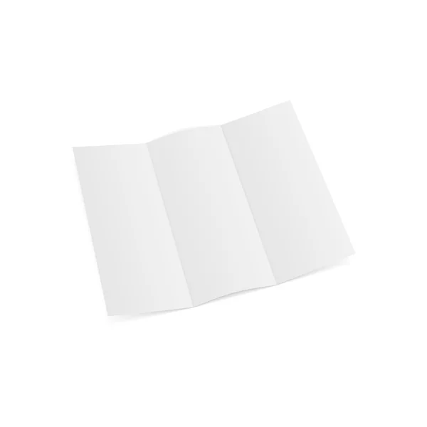 Driebladige geopend papier werkbladsjabloon — Stockvector