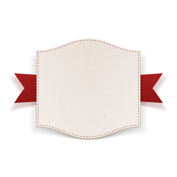 Świąteczny baner z czerwoną wstążką — Wektor stockowy