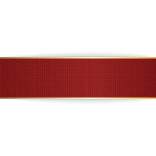 Banner festivo vermelho e dourado — Vetor de Stock