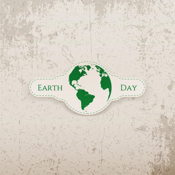 Banner del Día de la Tierra con Planeta — Vector de stock