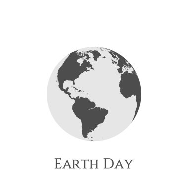 Gün gri toprak ve Banner şablon beyaz