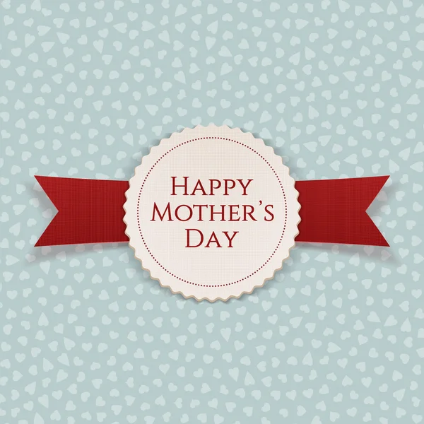 Bannière festive de la fête des mères heureuse avec ruban — Image vectorielle