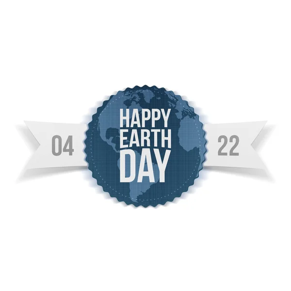 Earth Day festive Banner with Ribbon — Stock Vector