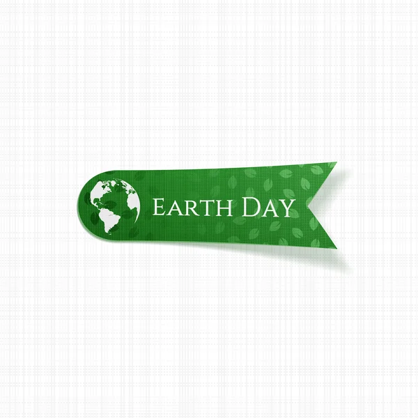 Tag der Erde realistische grüne Tag — Stockvektor