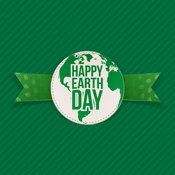 Happy Earth Day Text auf realistischem Banner — Stockvektor