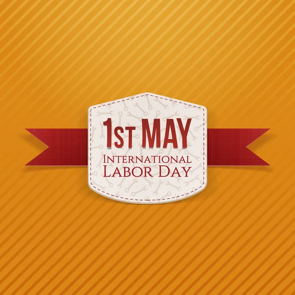 stock vector May 1st Labor Day paper Banner