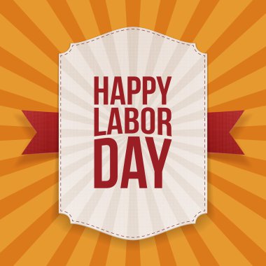 Mutlu İşçi Bayramı büyük beyaz bayrak