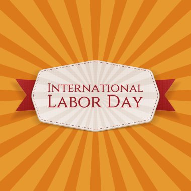 Uluslararası İşçi Bayramı gerçekçi afiş şablon