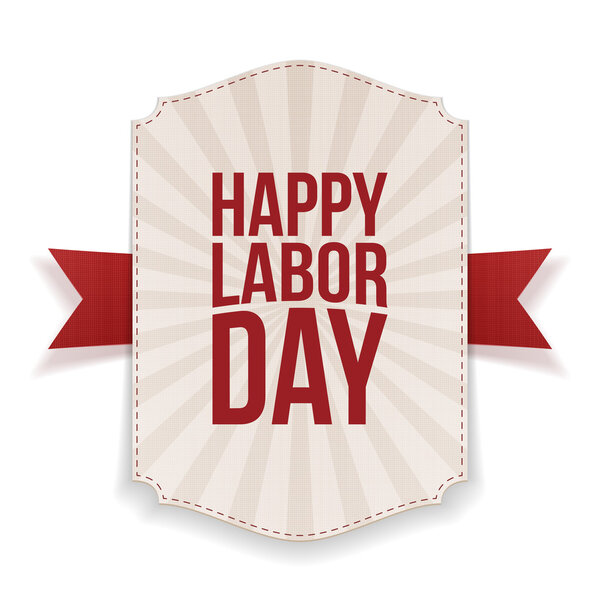 Happy Labor Day realistic Holiday Banner Template