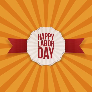 Mutlu İşçi Bayramı tatili gerçekçi afiş şablon