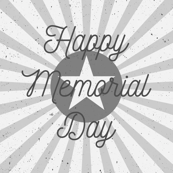 Happy Memorial Day Texto na bandeira dos EUA — Vetor de Stock