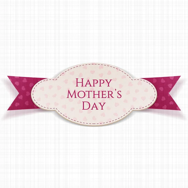 Happy Mothers Day papier réaliste étiquette — Image vectorielle