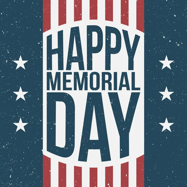 Happy Memorial Day patriotic Background — Stock Vector