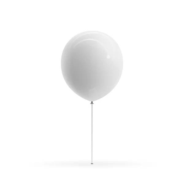 Białe pusty balon realistyczna makieta — Wektor stockowy