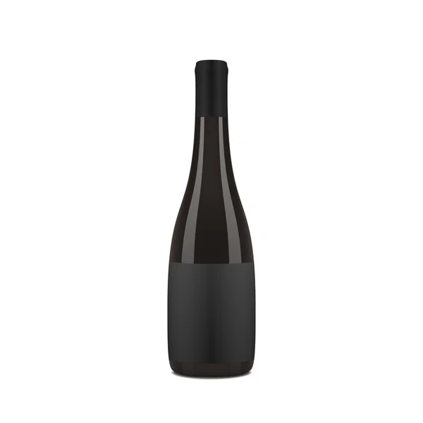 Modèle réaliste de bouteille de vin — Image vectorielle